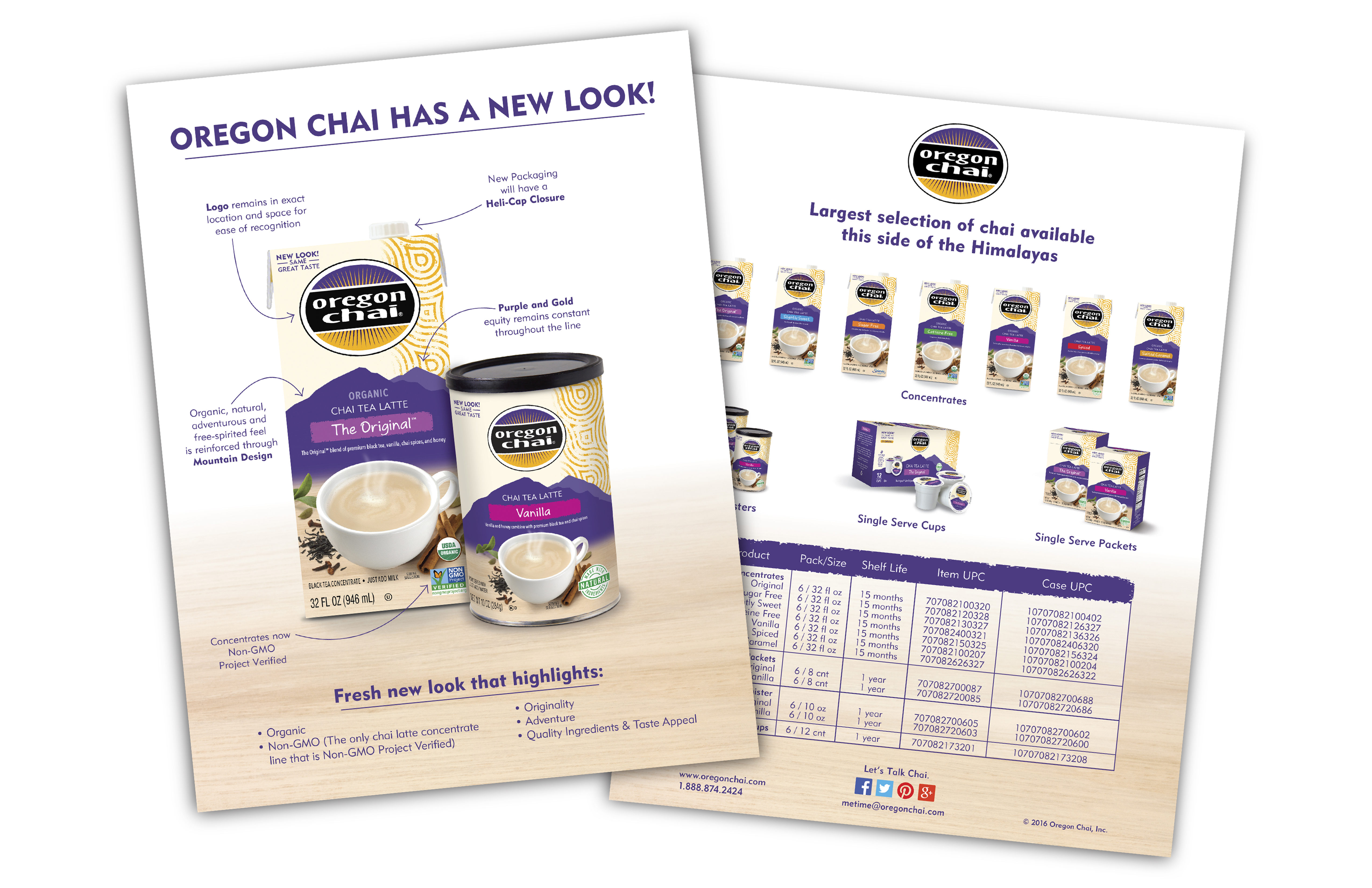 Oregon Chai Latte Sellsheet